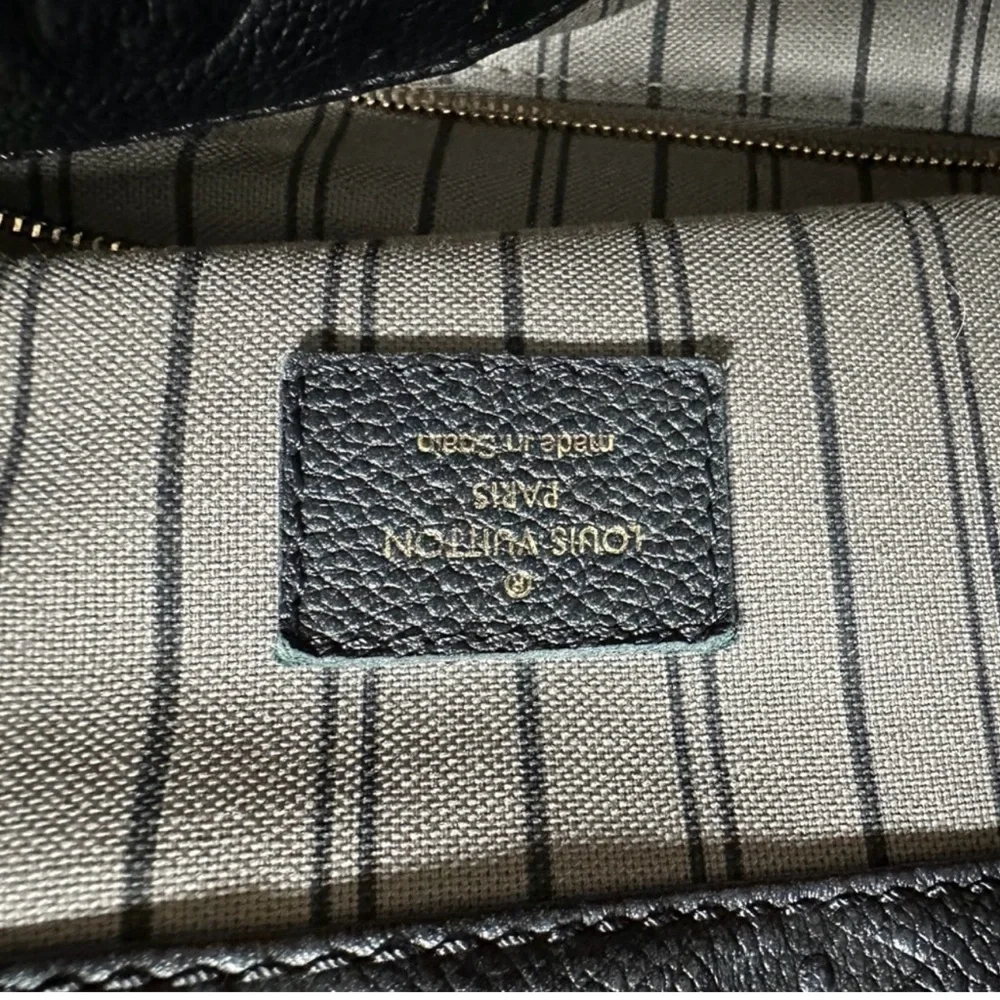 Louis Vuitton Black Embossed Hobo Bag